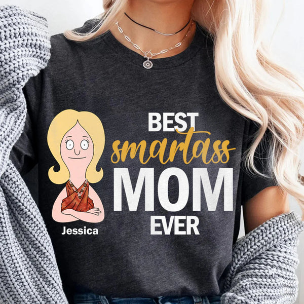 "Beste slimme moeder" shirt - Gepersonaliseerd Moederdag cadeau